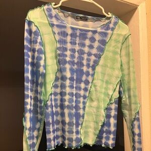 Zara sheer print top